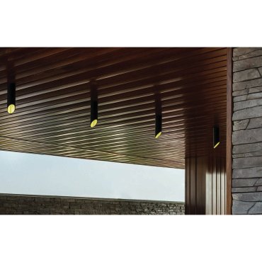 ONE Light Cylindres décoratifs coupés - spot en saillie 1L - Ø 6 x 15 cm - noir et or