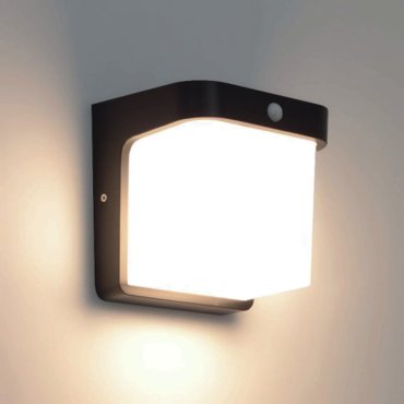ONE Light Applique d'extérieur - applique d'extérieur avec détecteur - 17 x 14 x 17 cm - 12W LED inclus - IP54 - anthracite