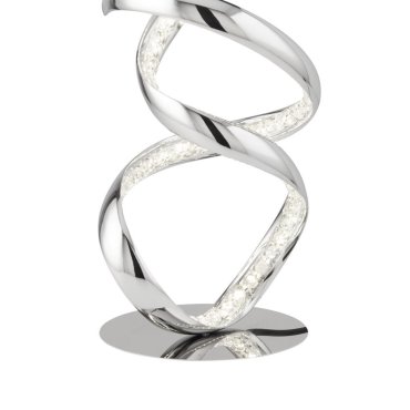 Searchlight Twirls - lampe à poser - 18,5 x 39,5 cm - 13W LED inclus - chrome