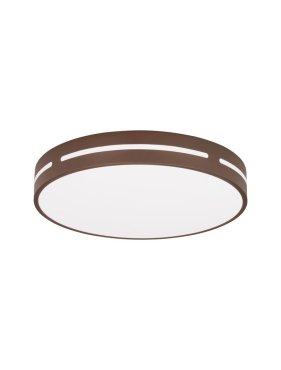 Nova Luce Wheel - plafonnier - Ø 45 x 6 cm - 30W LED inclus - brun café