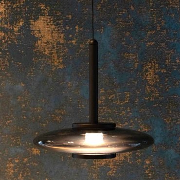 Artdelight Madison – suspension – Ø 22 x 200 cm – 11W dimmable LED inclus – IP20 – noir et fumé