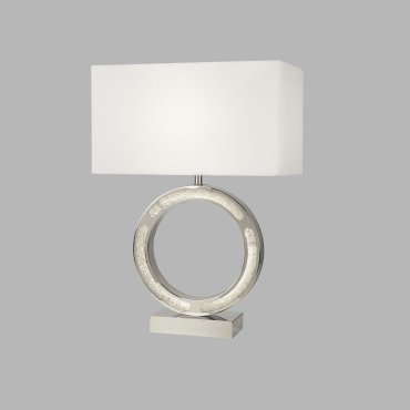 Searchlight Alaska - lampe de table - 32 x 60 cm - 9W LED inclus - blanc et chrome