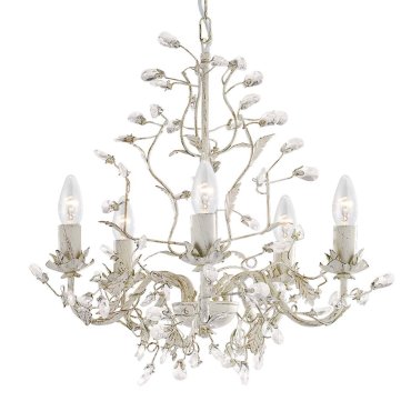 Searchlight Almandite - lustre - Ø 50 x 100 cm - crème or