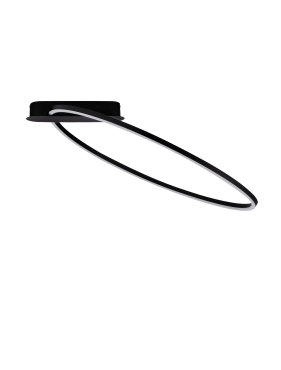 Nova Luce Kiklos - plafonnier - Ø 64 x 30 cm - 30W dimmable LED inclus - noir sablé