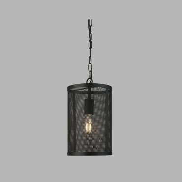Searchlight Fishnet - lampe suspendue - Ø 20 x 150 cm - noir mat