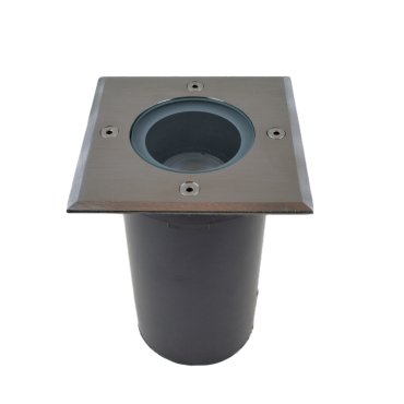 Roi Du Luminaire Hades - spot carré pour l'extérieur - 110 x 110 mm, Ø100 mm à encastrer - IP67 - chromé mat