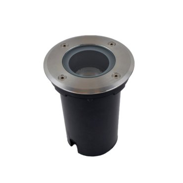 Roi Du Luminaire Hades - spot au sol rond pour l'extérieur - Ø 110 mm, Ø100 mm à encastrer - IP67 - chromé mat