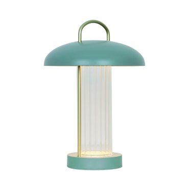 Nordlux Mirano - lampe de table portable avec batterie rechargeable - Ø 20 x 29 cm - fonction Moodmaker à 3 niveaux - 3W LED inclus - vert poudré