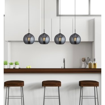 Searchlight Amsterdam - lampe suspendue - 175 x 30 x 240 cm - noir
