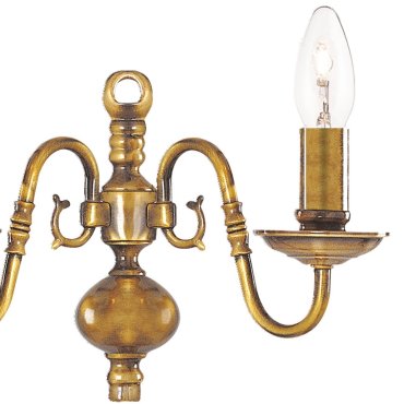 Searchlight Flemish - applique murale - 30 x 20 cm - laiton antique