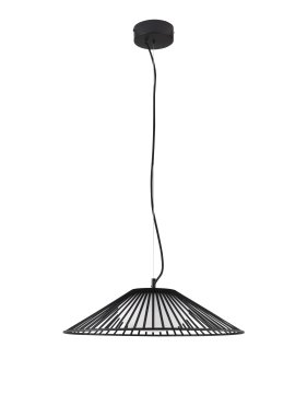 Nova Luce Brume - lampe suspendue - Ø 50 x 148 cm - 15W LED inclus - noir mat