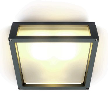 ONE Light Outdoor E27 Square - plafonnier extérieur - 25 x 25 x 9,5 cm - IP54 - anthracite