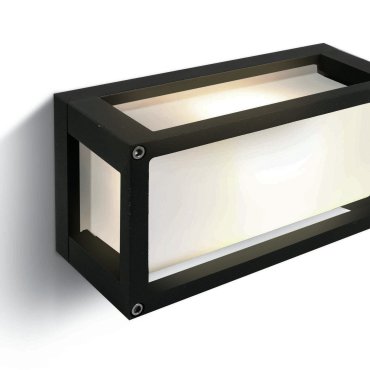 ONE Light Outdoor E27 Square - applique murale extérieure - 25 x 9,5 x 12,5 cm - IP54 - noir