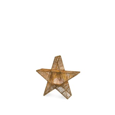 New Garden Sisine Star 40 - lampe de table rechargeable à télécommande - 40 x 40 x 12,5 cm - 9W dimmable LED inclus - IP54 - naturel