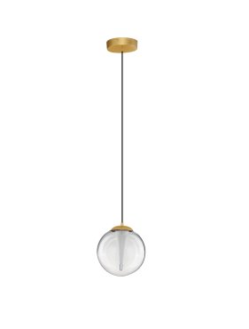 Nova Luce Galeo - lampe suspendue - Ø 22 x 209 cm - 7W dimmable LED inclus - or sablé