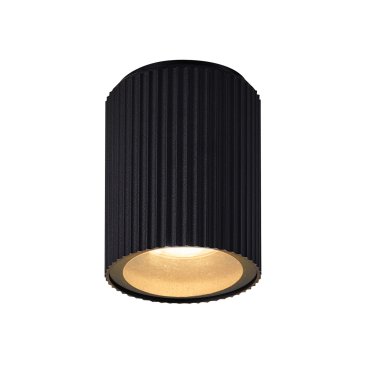 Nordlux Kyklop Ripple - plafonnier d'extérieur - Ø 8,6 x 10,5 cm - noir