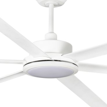 Faro Rotterdam 30 XXL - ventilateur de plafond avec lumière et télécommande - Ø 300 cm - 32W LED inclus - blanc mat