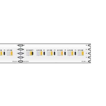 Klus bande LED - largeur 1cm, longueur 500cm - 24Vdc - 15,3W LED par mètre - 384 LED par mètre - IP20 - RGBW