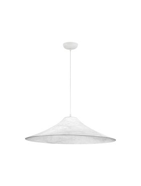 Nova Luce Oket - lampe suspendue - Ø 90 x 180 cm - blanc sablé