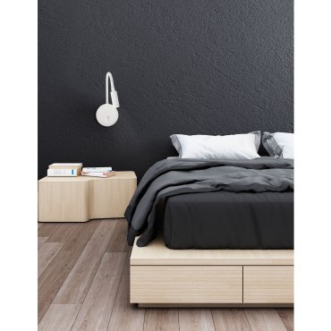 Nova Luce Jaco - lampe de chevet - 10 x 3 x 44 cm - 3W LED inclus - blanc
