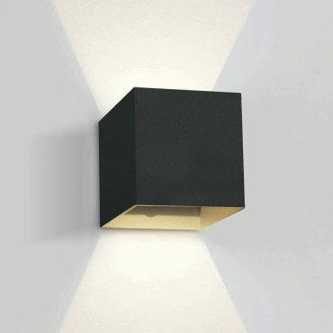 ONE Light Outdoor Wall Dark Lights - applique murale extérieure - 11,1 x 9,5 x 11 cm - 2 x 3W LED inclus - IP54 - noir