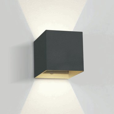ONE Light Outdoor Wall Dark Lights - applique murale extérieure - 11,1 x 9,5 x 11 cm - 2 x 3W LED inclus - IP54 - anthracite