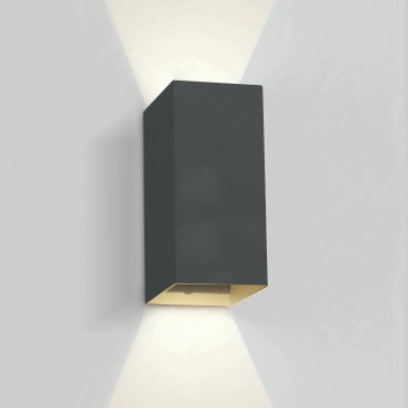 ONE Light Outdoor Wall Dark Lights - applique murale extérieure - 9 x 6,8 x 16,6 cm - 2 x 3W LED inclus - IP54 - anthracite