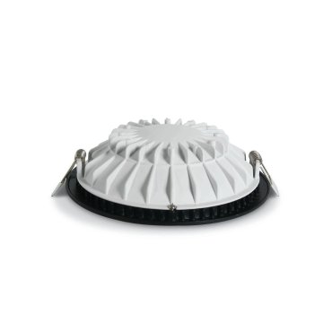 ONE Light Dark Light Dome Reflector - plafonnier encastré - Ø 17 x 5 cm - 16W LED inclus - noir et laiton