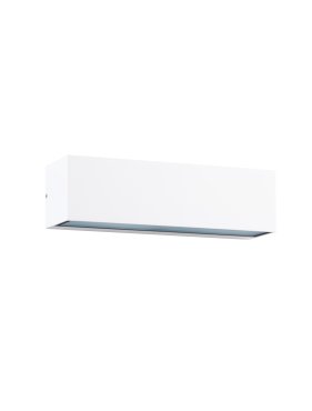 Nova Luce Flora - applique murale extérieure - 23 x 6,5 x 6,5 cm - 10W LED inclus - IP54 - blanc sablé