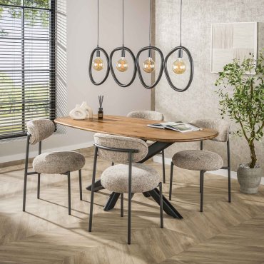 Vico Pebble - suspension - 140 x 8 x 150 cm - noir arctique
