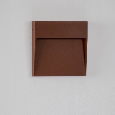 Nova Luce Fem - applique murale extérieure - Ø 16 x 16 x 2,7 cm - 5W LED inclus - IP54 - corten