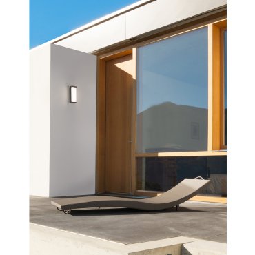Nova Luce Keen - applique d'extérieur - 22,5 x 6,5 x 9,5 cm - 12W LED inclus - IP65 - gris foncé