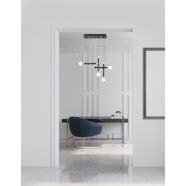 Nova Luce Cayo - lampe suspendue - 51 x 20 x 120 cm - 4 x 5W LED inclus - noir