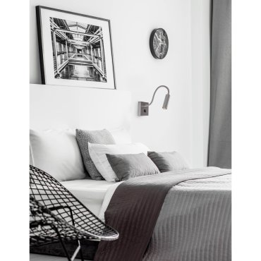 Nova Luce Madison - applique murale avec interrupteur - 8 x 8 x 32 cm - 3W LED inclus - chrome