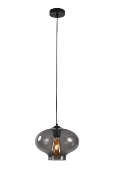 Artdelight Toronto - lampe suspendue - Ø 26,5 x 175 cm - fumé