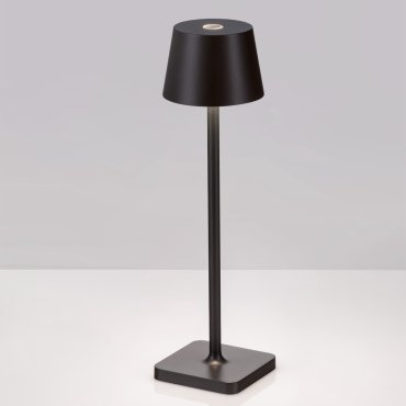 Nova Luce Deck - lampe de table rechargeable - Ø 8,5 x 30 cm - 2W dimmable LED inclus - IP54 - anthracite foncé