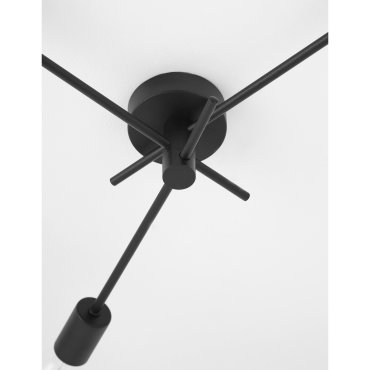 Nova Luce Granso - plafonnier - 56 x 10,8 cm - noir sable