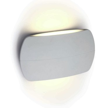 ONE Light Outdoor Slim Oval Range - applique murale extérieure - 20 x 11 x 5,2 cm - 2 x 6W LED inclus - IP54 - blanc
