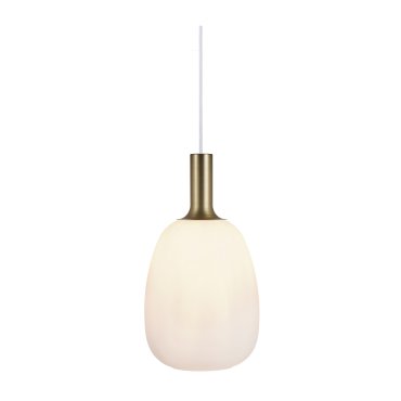 MODÈLE D’EXPOSITION - Nordlux Alton - lampe suspendue - Ø 23 x 343 cm - blanc opale et laiton ou noir