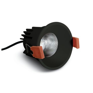 ONE Light Gamme Dark Light - spot à encastrer - Ø 90 mm, Ø 82 mm encastré - 12W LED inclus - noir - couleur de lumière blanc chaud