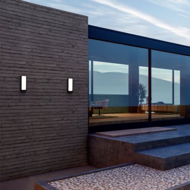 Nova Luce Appia - applique murale extérieure - 8,5 x 20 x 3,8 cm - 5W LED inclus - IP54 - anthracite foncé