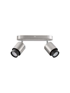 Nova Luce Ison - spot en saillie 2L - 40 x 17 x 14 cm - nickel satiné