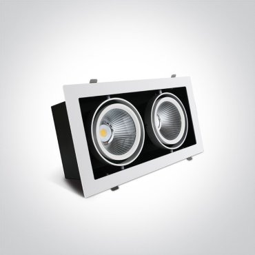 ONE Light COB Box Type Shop - spot à encastrer - 340 x 185 mm, 320 x 160 mm taille d'encastrement - 2 x 30W LED inclus - blanc