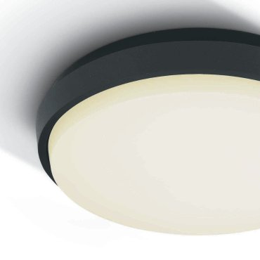 ONE Light Outdoor Slim LED - plafonnier extérieur - Ø 30 x 4,9 cm - 30W LED inclus - IP54 - anthracite