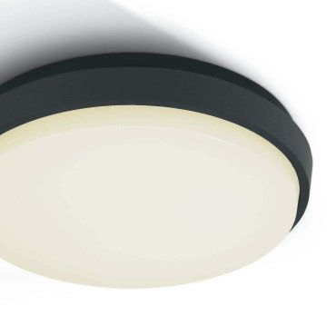 ONE Light Outdoor Slim LED - plafonnier extérieur - Ø 23,8 x 4,6 cm - 20W LED inclus - IP54 - anthracite