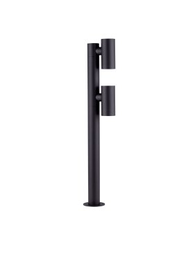Nova Luce Pec - lampe de jardin - Ø 16 x 90 cm - 13W LED inclus - IP65 - noir sablé
