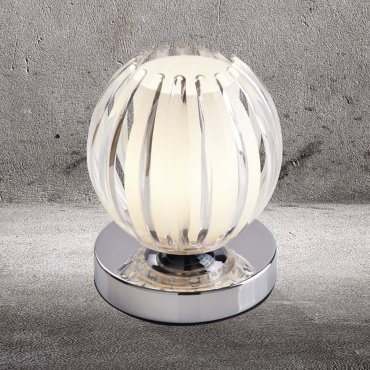 Searchlight Claw - lampe à poser - Ø 11 x 13,5 cm - 3 niveaux de gradation - chrome et transparent