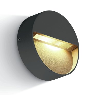ONE Light Round Indoor/Outdoor Wall Dark Lights - applique murale extérieure - Ø 10 x 3 cm - 3W LED inclus - IP54 - anthracite
