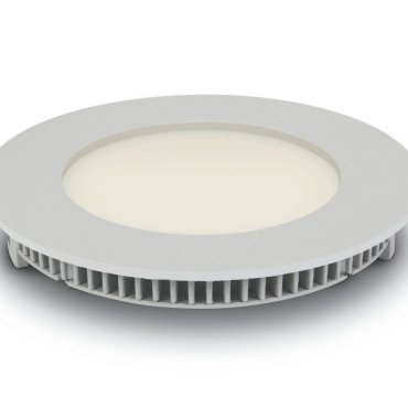 ONE Light Round Recessed Panels - spot à encastrer - Ø 120 mm, Ø 108 mm taille d'encastrement - 8W LED inclus - IP40 - blanc - couleur de lumière blanche