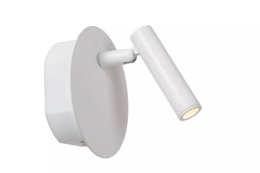 Lucide Jolijn applique murale - rechargeable via câble USB - Ø 10,2 x 9 cm - 2W led inclus - blanc